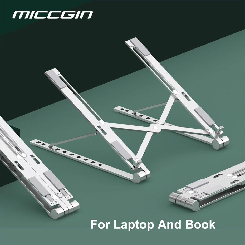 MICCGIN Laptop Cooling Stand Adjustable Foldable Aluminum Desktop Notebook Holder Desk For 7-15 inch Macbook Pro Air | Автомобили и