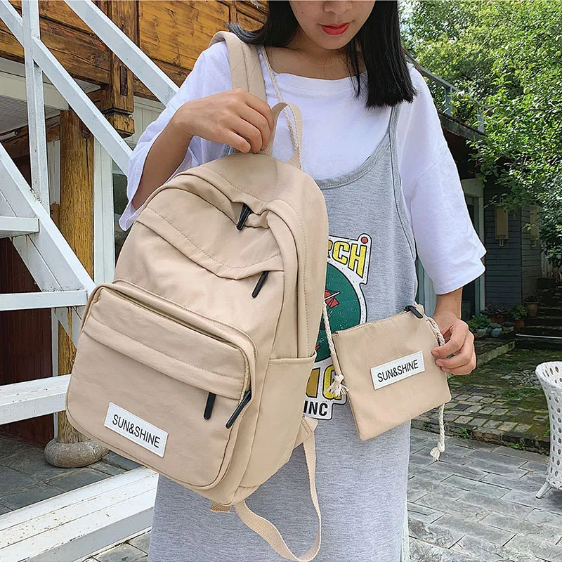 Водонепроницаемый нейлоновый рюкзак женские корейские милые кавайные школьные
