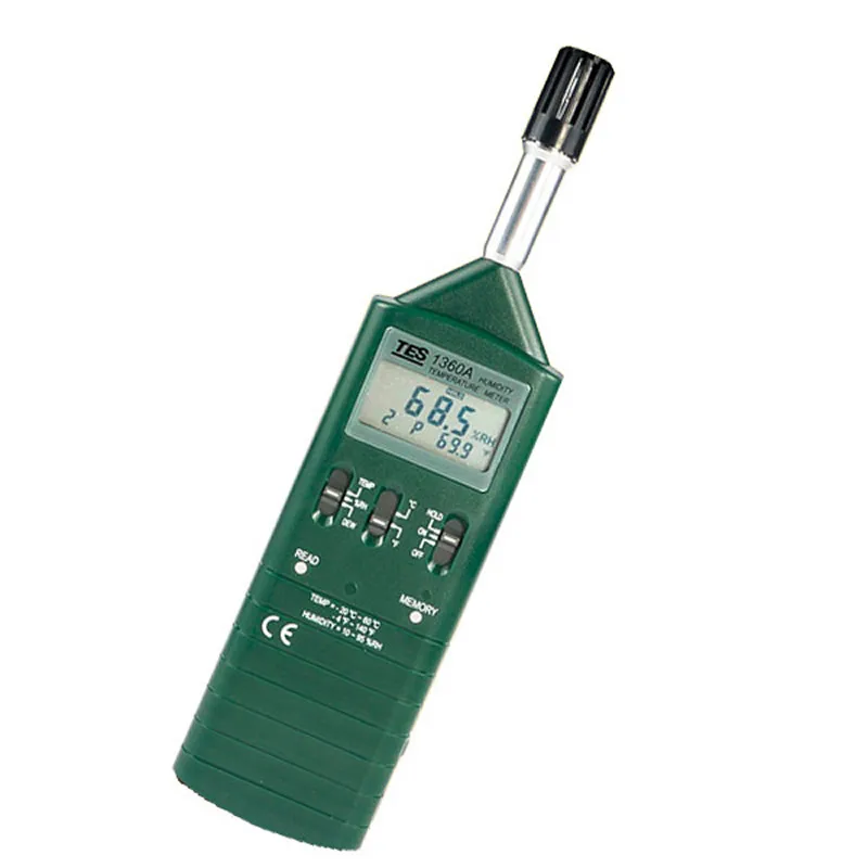 

Digital Humidity Temperature Meter Hygrometer Meter TES-1360A ，Resolution 0.1%RH.0.1°C, 0.1F
