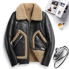 Мужская куртка из 100% натуральной овчины Tcyeek, уличная одежда, байкерская куртка из 2020 натуральной кожи, приталенная, 744