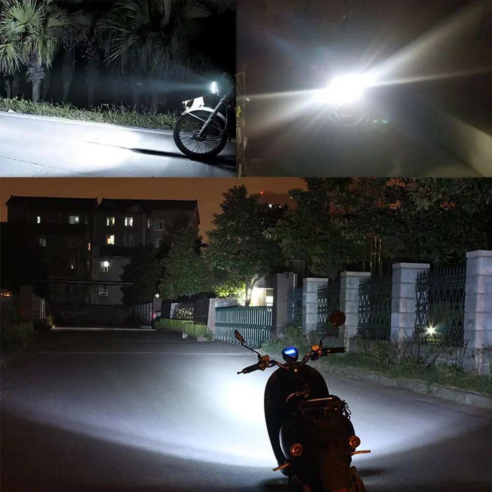 

1 Pcs H4 H6 LED Motorcycle Headlight BA20D P15D LED Bulbs Canbus Fog Lights DRL Lamp 12SMD 1200LM Hi/low Scooter Motor Headlamp