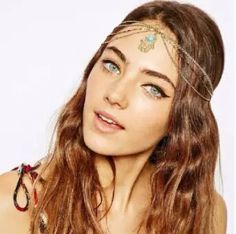 

60pcs/lot DIY Multi Simple Retro Finger Citron Head Chain The Hand Of Lucky Forehead Pendant Hair Care & Styling Tools HA823