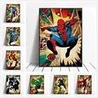 Картина с супергероями, комиксы, печать на холсте, Marvel Мстители, настенный постер, картина, украшение для спальни, гостиной