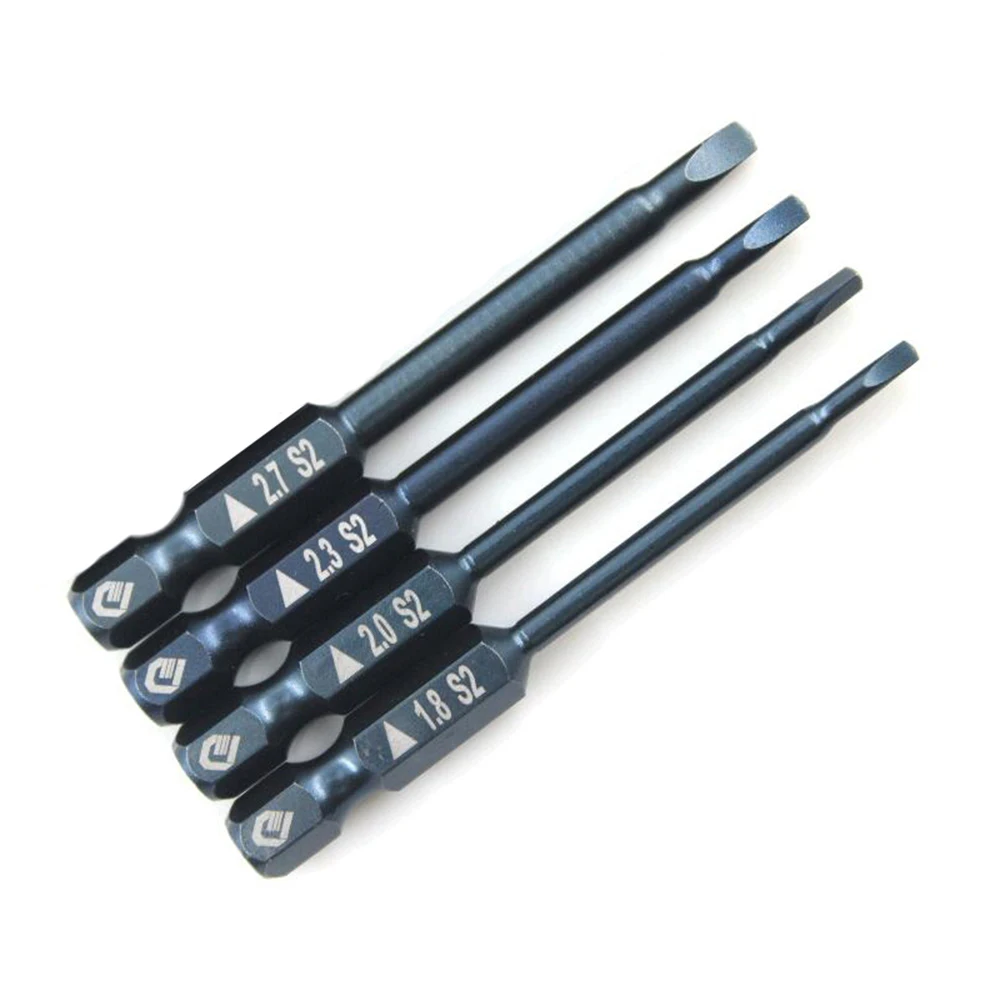 

4pcs Black 65mm 1/4 Hex Shank Triangle Electric Magnetic Safety Screwdriver Bit Set Tools