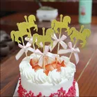 Лошадь кекс Топпер с галстуком-бабочкой блестящая золотая карусель Свадьба День рождения украшение торта DIY ручной работы декор для торта