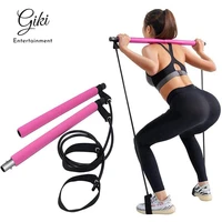 sport woman fitness equipment brush expander body building puller yoga rope workout stick pilates leg stretcher resistance band