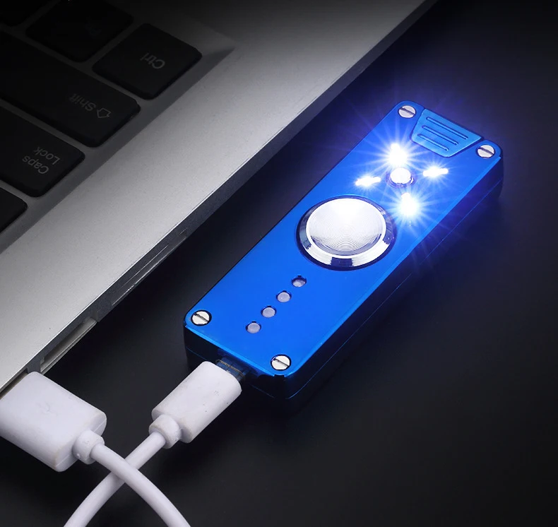 4 Led ручной Спиннер электрическая зажигалка с подключением к USB забавная сигарета электронная двойная дуга Зажигалка перезаряжаемая игрушка Спиннер мужской подарок