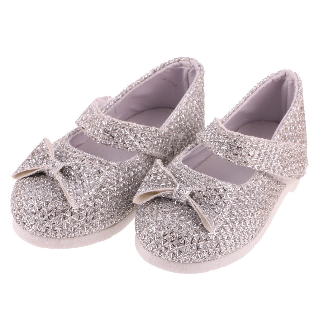 

Trendy Silver Bling Bling Shoes Fit 18in. Doll