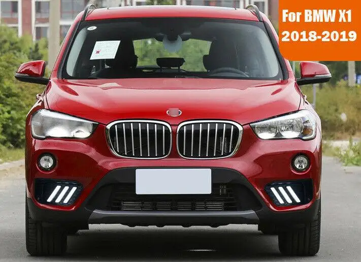 

Car Daytime Running Lights DRL With Yellow Turn Signal For BMW X1 F48 F49 2018