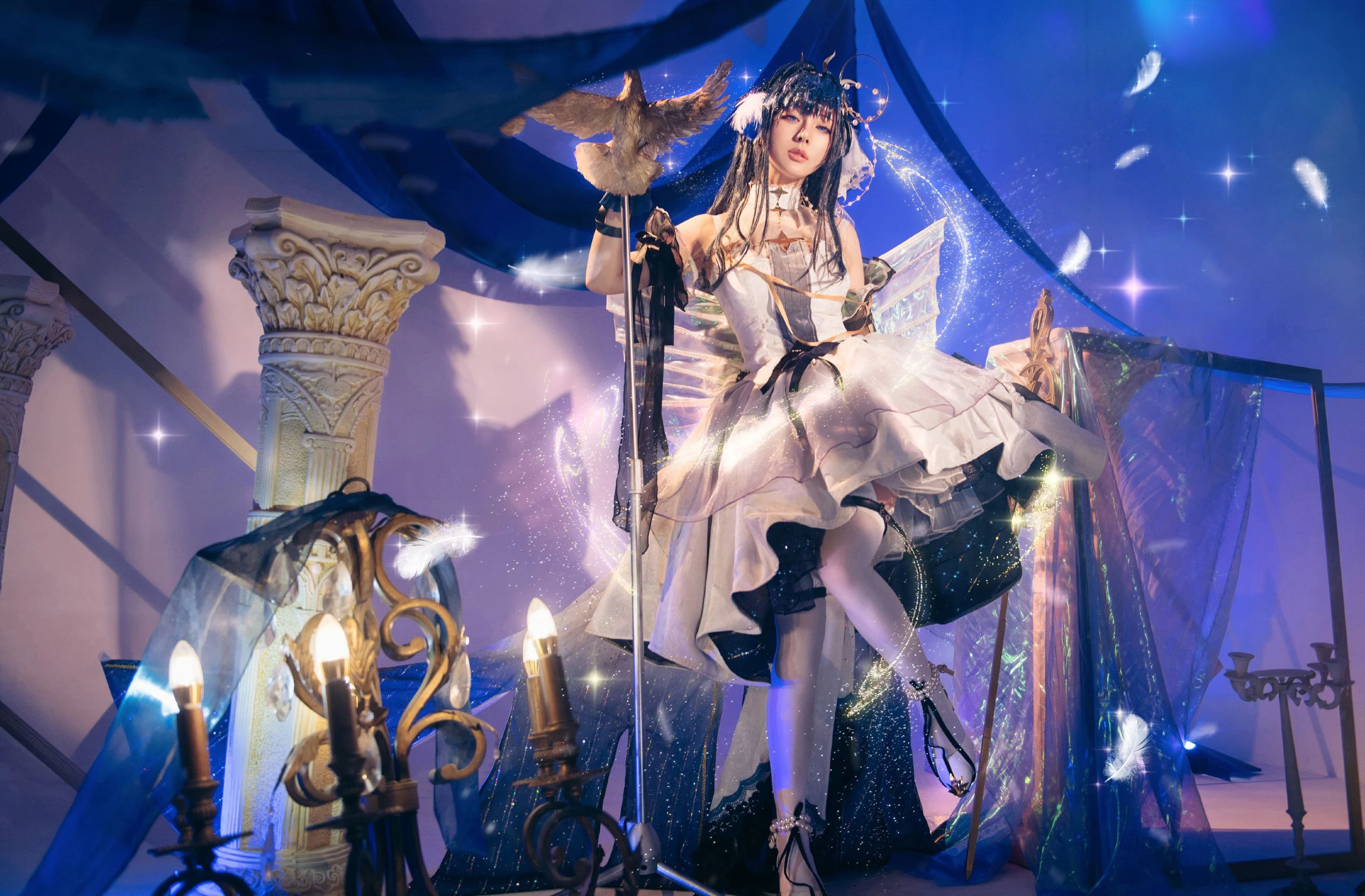 

Anime Game Arknights Nataliya Andreyevich Rostov Rosa Poca Party Dress Uniform Cosplay Costume Halloween Women FreeShipping 2021