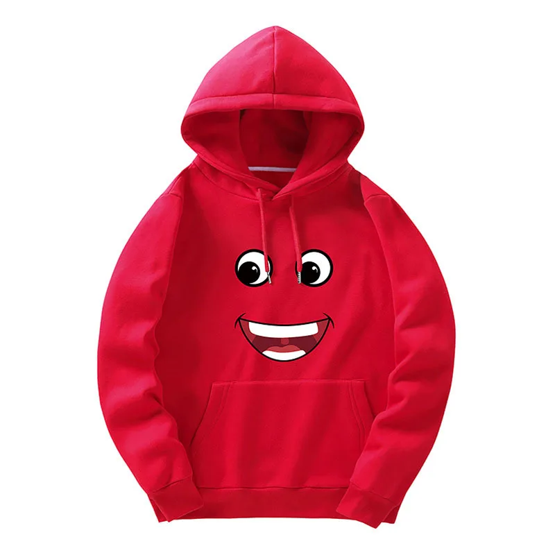 

Cartoon Smile Print Harajuku Hoodie Men 2021 Autumn Winter Fleece Hoodies Sweatshirt Men Couple Japanese Streetwear Clothing 3XL