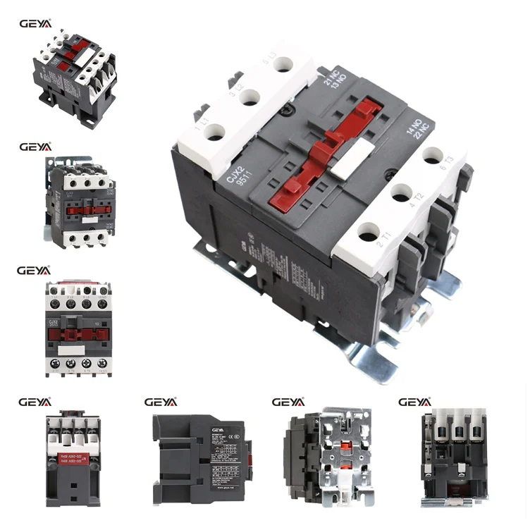 

GEYA CJX2-0910 Din Rail Magnetic Contactor 220V or 380VAC Contactor 3Phase LC1D-09 Electric Contactor Telemecanique