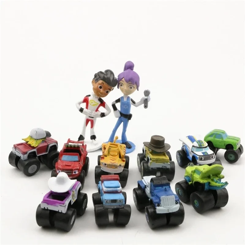 12 шт./компл. аниме Монстры машины ПВХ экшн-Фигурки игрушки мультфильм плавучие