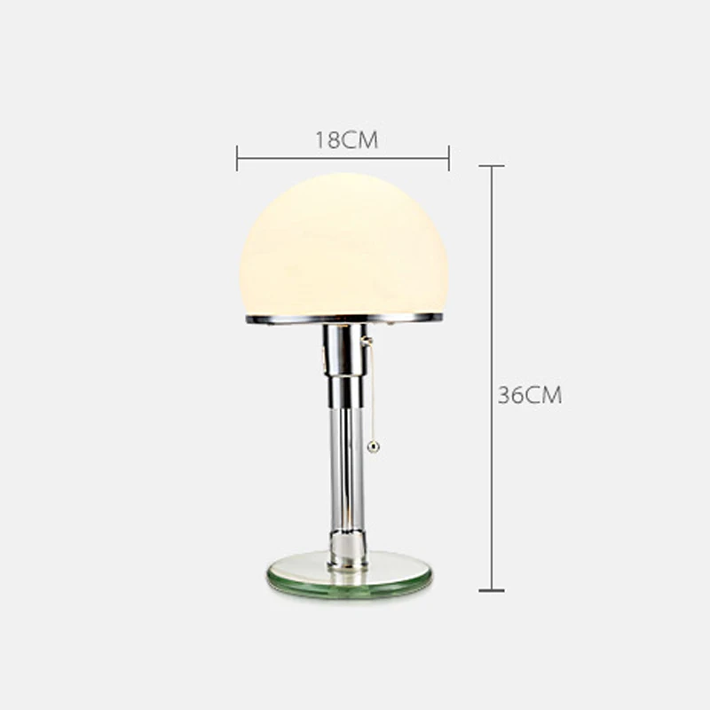 Danish Bauhaus Desk Lamp Nordic Style Simple Lving Room Designer Light Bedroom Bedside Glass Table Nightstand Home Decor | Лампы и