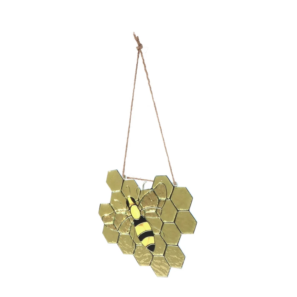 

Acrylic Wall Hanging Ornament Creative Bee Honeycomb Pendant Home Decoration