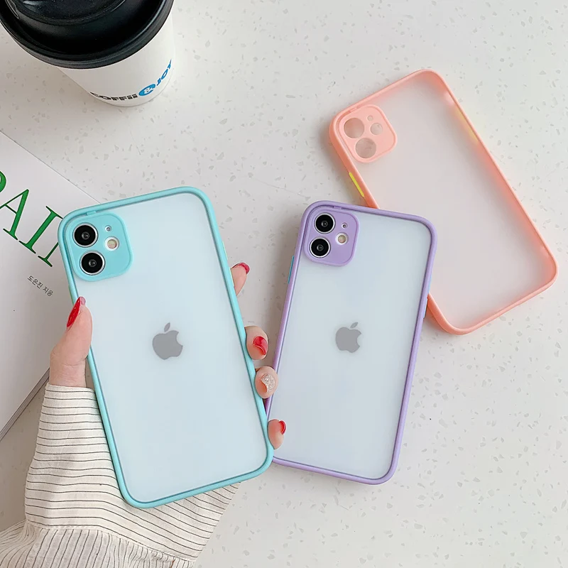 Матовый Прозрачный чехол для IPhone 11 12 Mini Pro XS MAX 8 7 6 6S Plus X SE 2020 XR | Мобильные телефоны