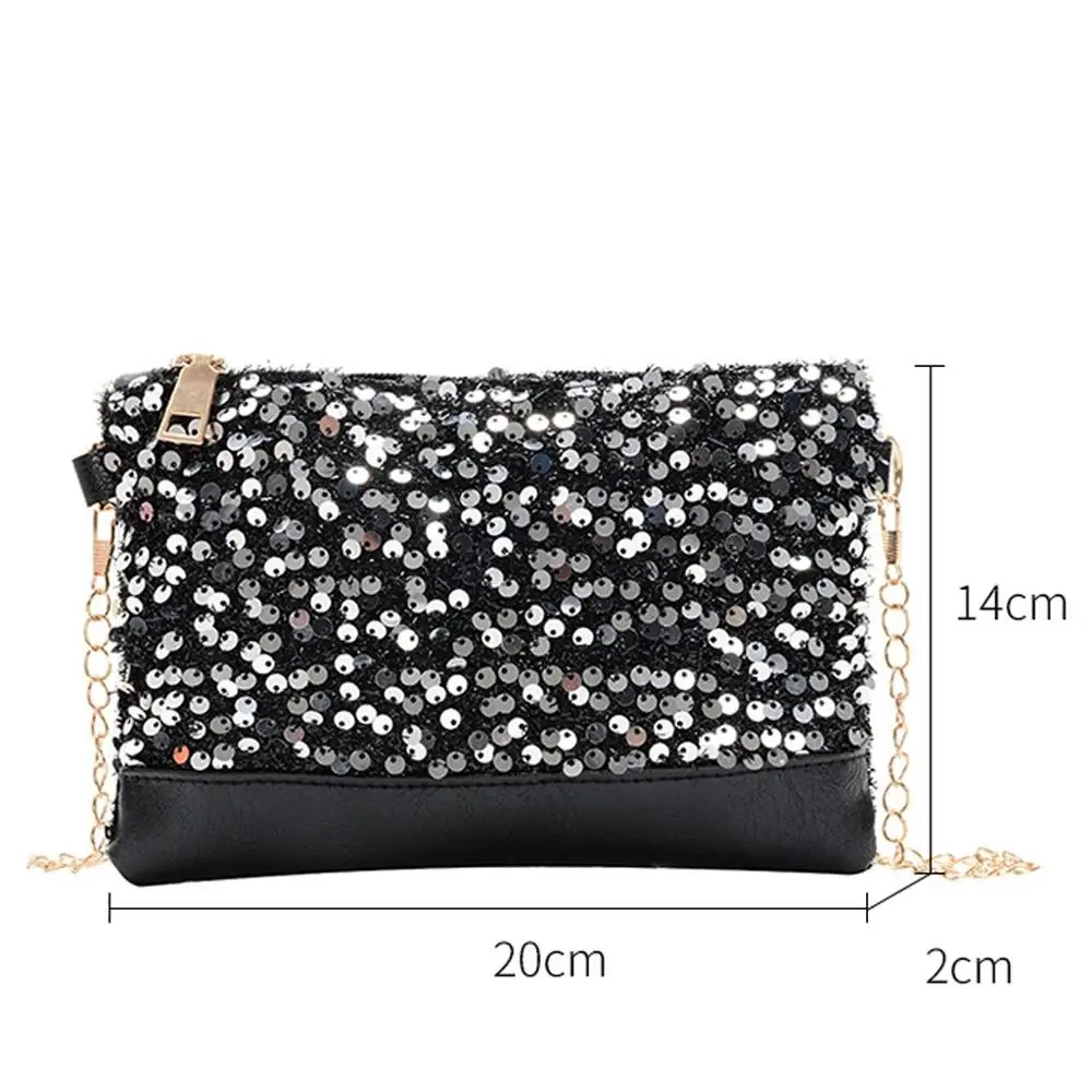 

Sequins Envelope Bag For Women Messenger Bag Sequins Chain Crossbody Bags Phone Coin Bag Ladies Shoulder Bags #15