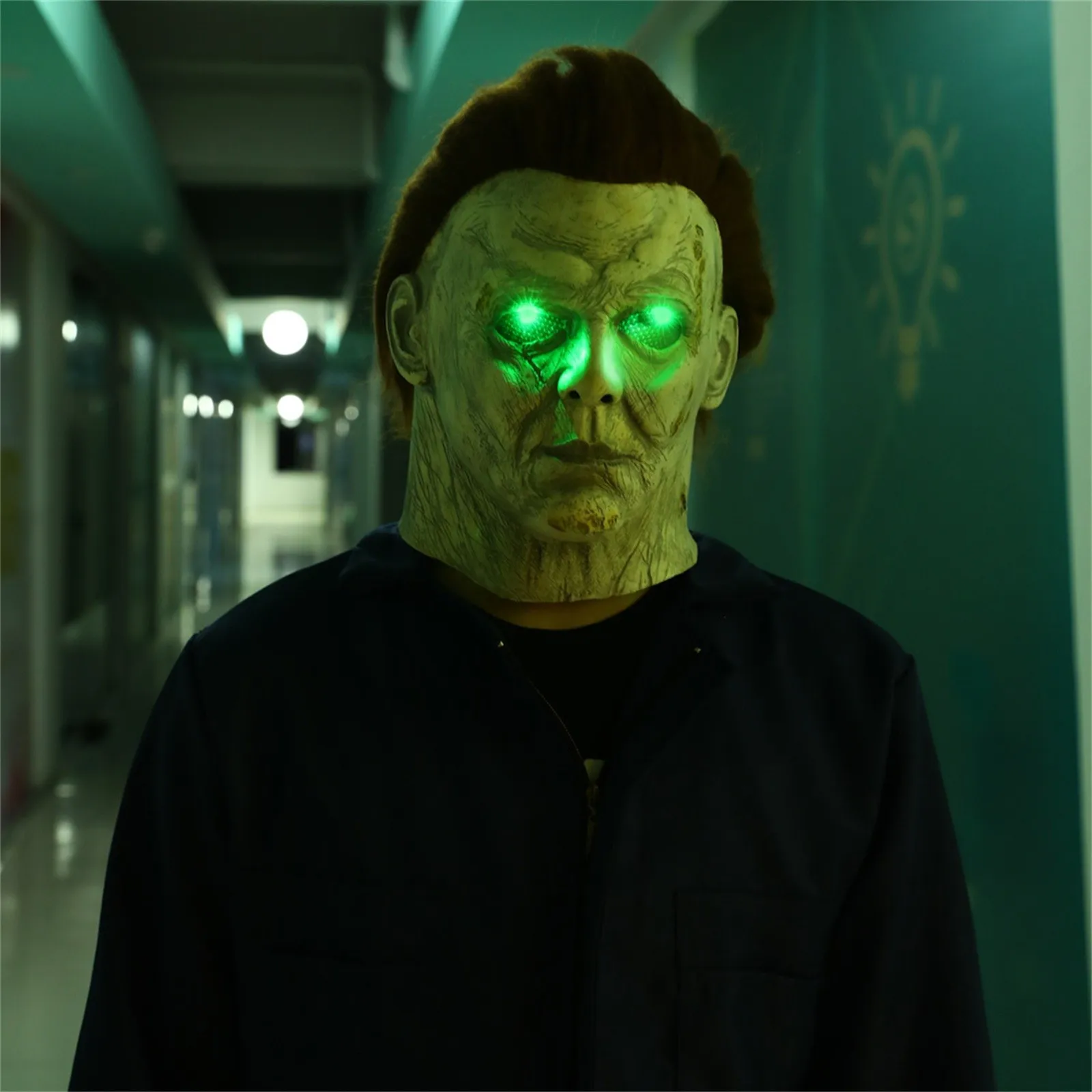 Новинка 2021 маска со светодиодсветильник кой майка для Хэллоуина убийца страшное