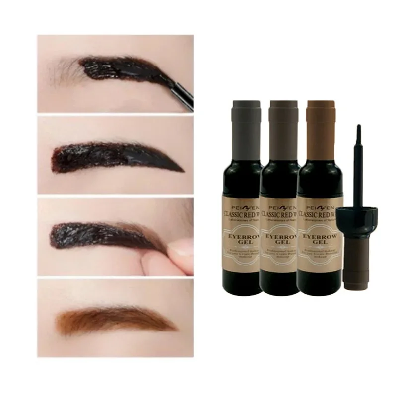 Классический красно-винный слезоточивый клей для бровей водостойкий против