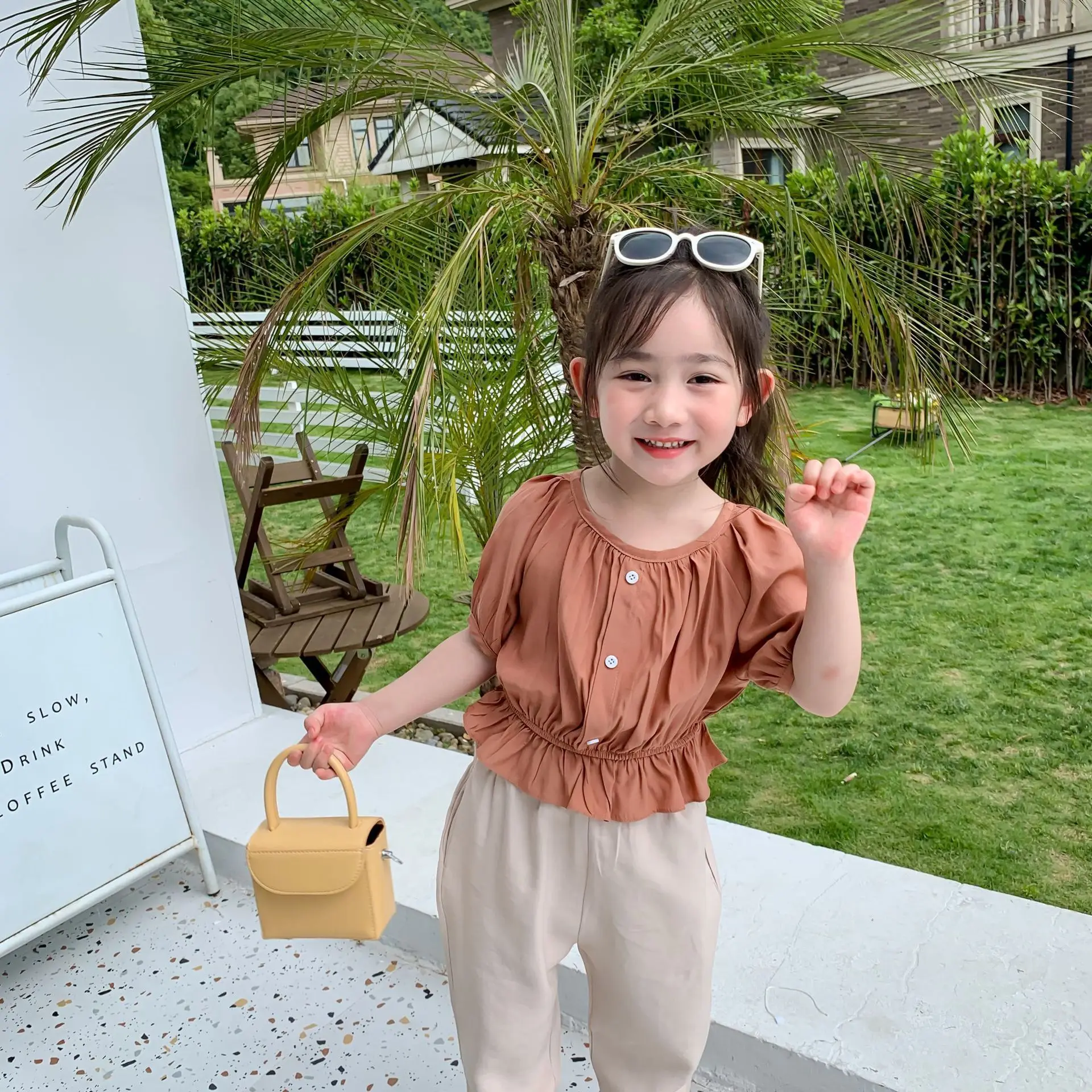 

Keelorn Girls Casual Clothing Set 2021 New Summer Baby Solid Top And Shorts 2Pcs Outfits Korean Fashion Children Suits 2-7T