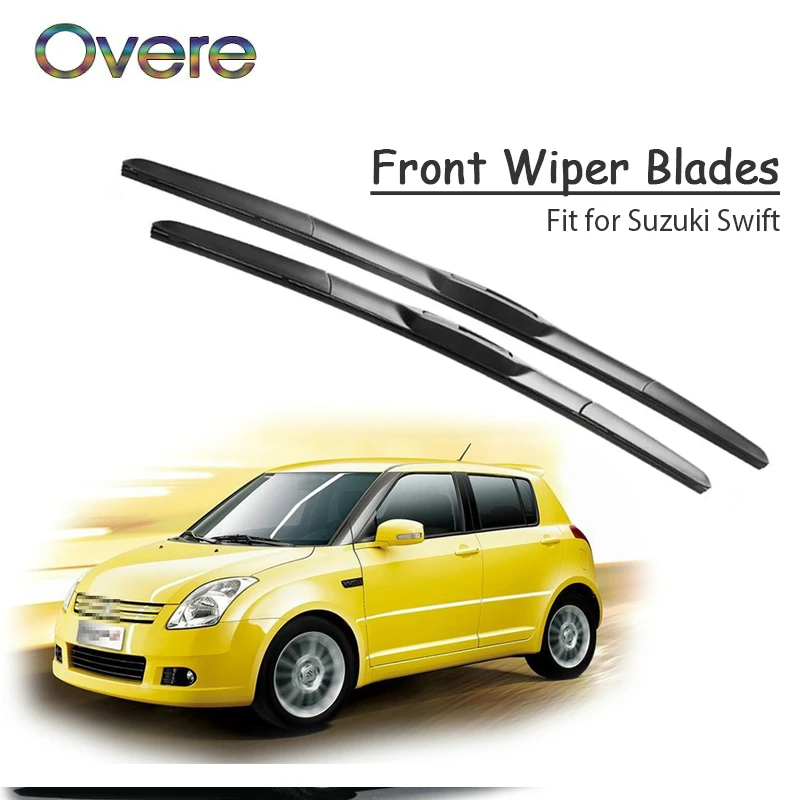 

Overe 1Set Rubber Car Front Wiper Blade Kit For Suzuki Swift MK5 2017 2016-1995 Windscreen Wiper Cleaning Brush Accessories