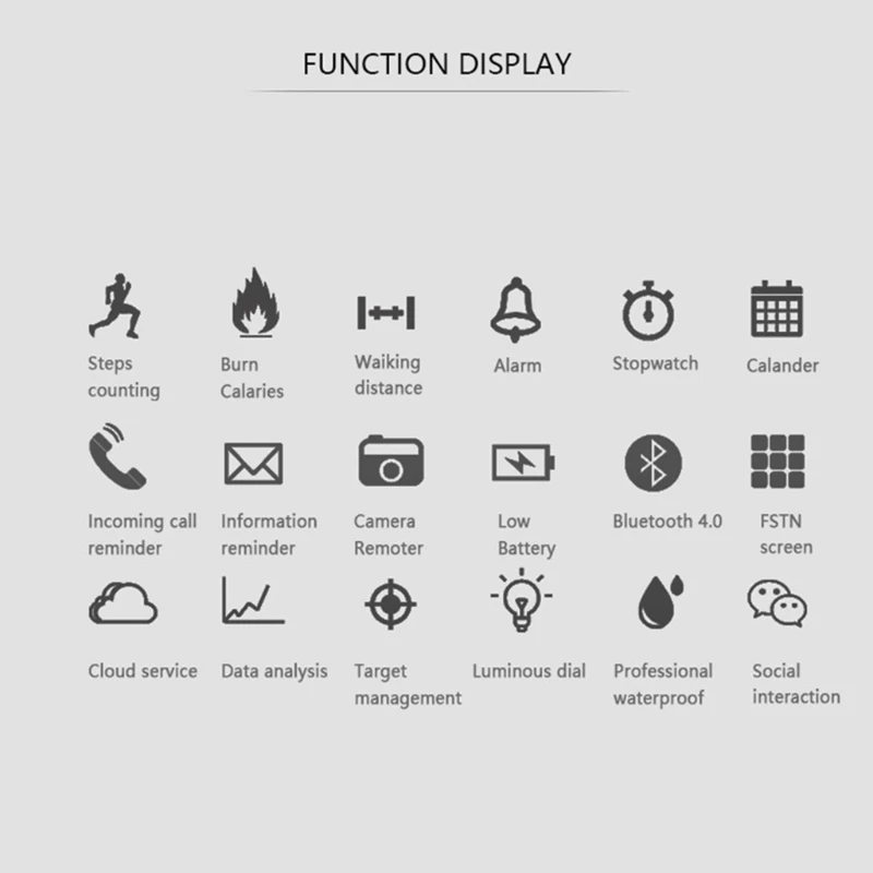 

DX18 Sports Smart Watch Bluetooth 4.0 Waterproof Fitness Tracker For Android IOS