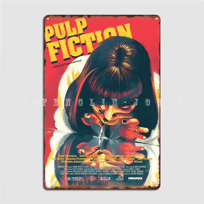 

Металлический плакат Mia Wallace, украшение для гаража, персонализированные Плакаты для кинотеатра, гаража, вечеринки