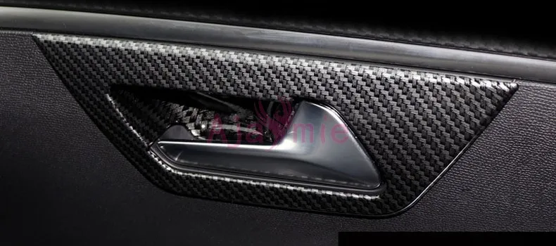 Для Peugeot 5008 3008 2017 2018 внутренняя отделка из углеродного волокна цветные дверные