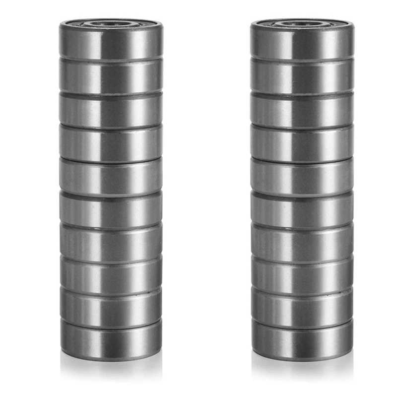 

608 шаровой подшипник ZZ быстрорежущей инструментальной стали (20 шт.), 608ZZ металлический двойной Экранирование миниатюрный металлический шари...