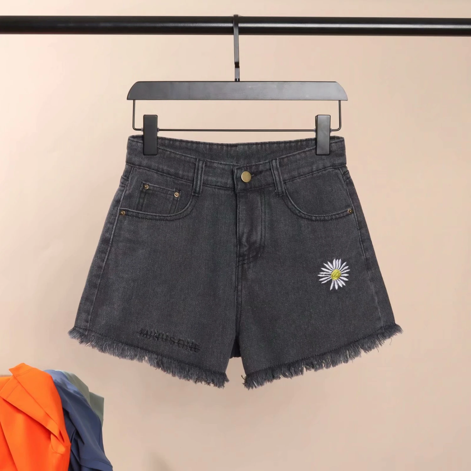 Шорты женские джинсовые V-hanver универсальные повседневные приталенные из денима с