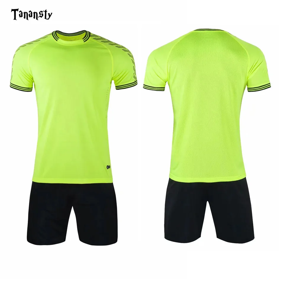Jersey Blank Football Men Soccer Survetement Uniform Adult CustomizeTraining Tracksuit Uniforms Shirt with Shorts Suits New Set