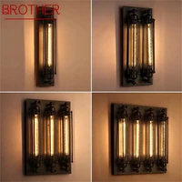 brother indoor wall lamps fixtures led black light classical lighting loft sconces for home bar cafe