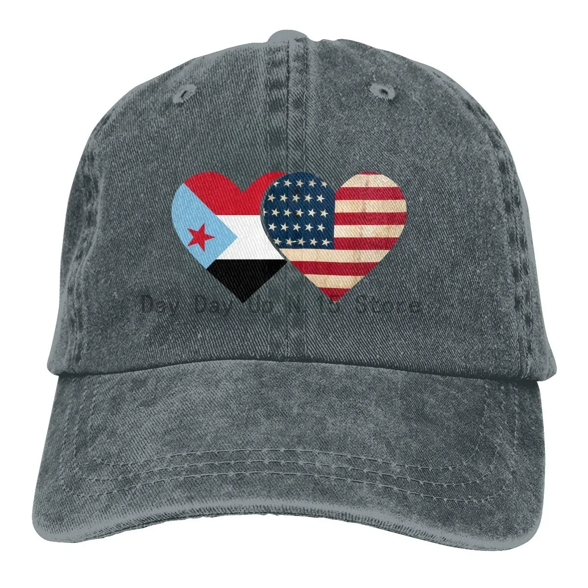 

Южный Йемен флаг и американский флаг симпатичная унисекс промытая Кепка Регулируемая джинсовая бейсболка для папы