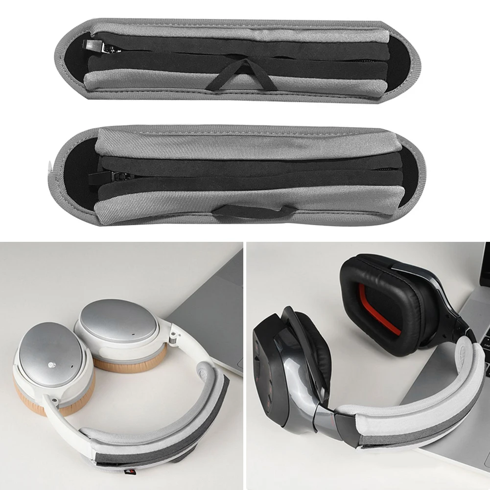 

Универсальные наушники повязка чехол с застежкой-молнией повязка на голову Подушка протектор Аксессуары для наушников для аудио