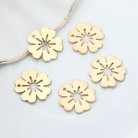 22mm 10pcslot metal zinc alloy charms hollow cherry blossom flowers shape charms for necklace earrings jewelry accessories