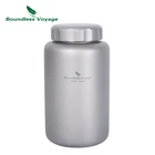 Титановая бутылка для воды 600 мл для кемпинга, походный чай, кофе, вино, столовая, посуда для напитков с широким горлышком