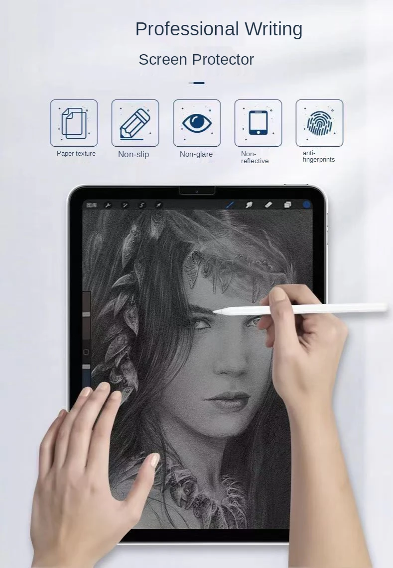 Фото Пленка Paperlike для iPad 10 2 дюйма системы iPad-матовая защитная пленка экрана рисования