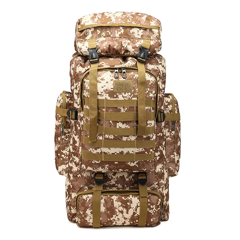 

New Arrive 80L Waterproof Camo Tactical Backpack Travel Rucksack Outdoor Sports Climbing Bag Military Army Hiking Backpack