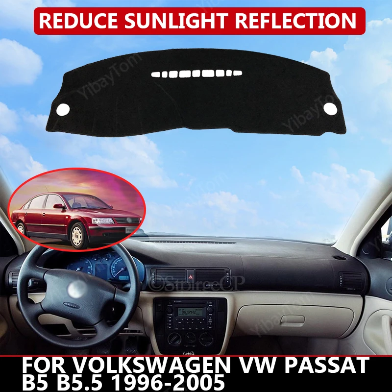 

Чехол для приборной панели автомобиля Volkswagen VW Passat B5 B5.5 1996-2005, защитный коврик, солнцезащитный козырек, коврик для приборной панели, Автомоби...