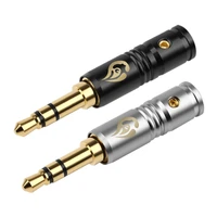 audio jack 3 5mm 3 pole stereo gold plated hifi earphone plug metal adapter 3 5 minijack for soldering headphone wire connector