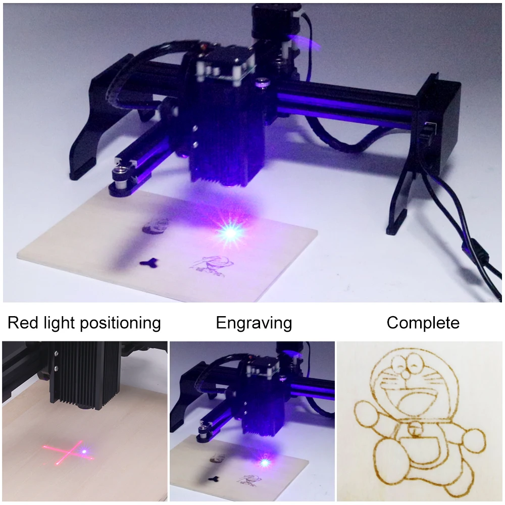 3000 МВт/7 Вт лазерный гравер с ЧПУ лазерная гравировальная машина мини настольный