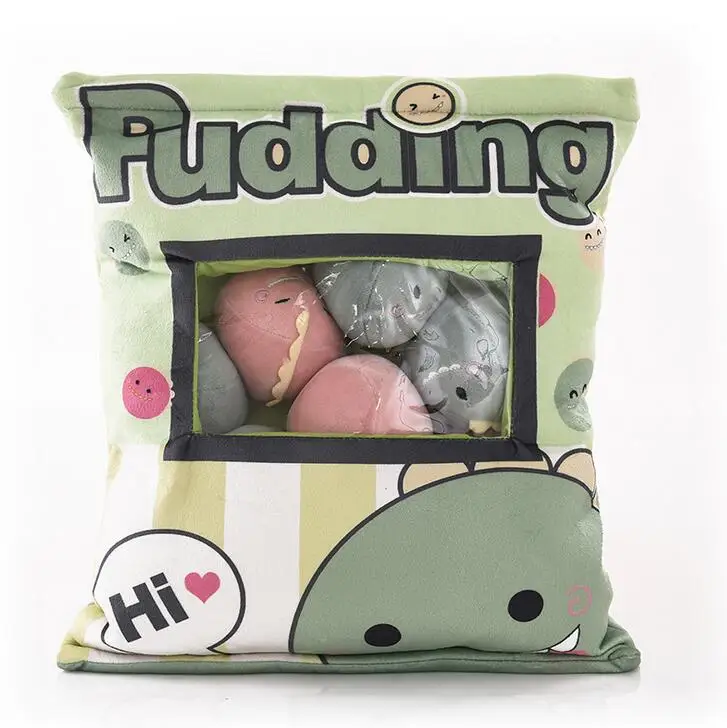 Kawaii Cartoon creative dinosaur totoro snack pillow bag 8pcs Doll Plush Toy Gifts Pillow Food | Игрушки и хобби