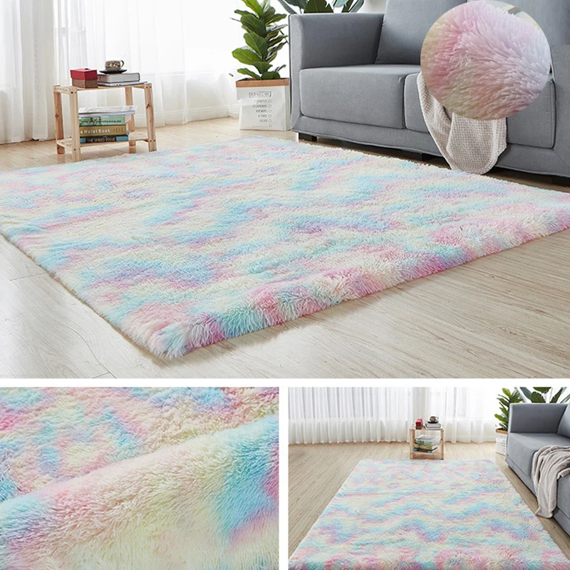 Радужные цвета ковры для гостиной ковер спальни Декор коврик пола домашние