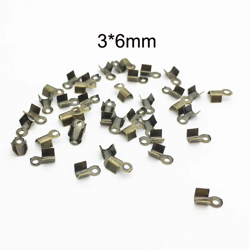 200 шт./лот модные ювелирные изделия ожерелье/шнур обжимные наконечники 3*6 мм |