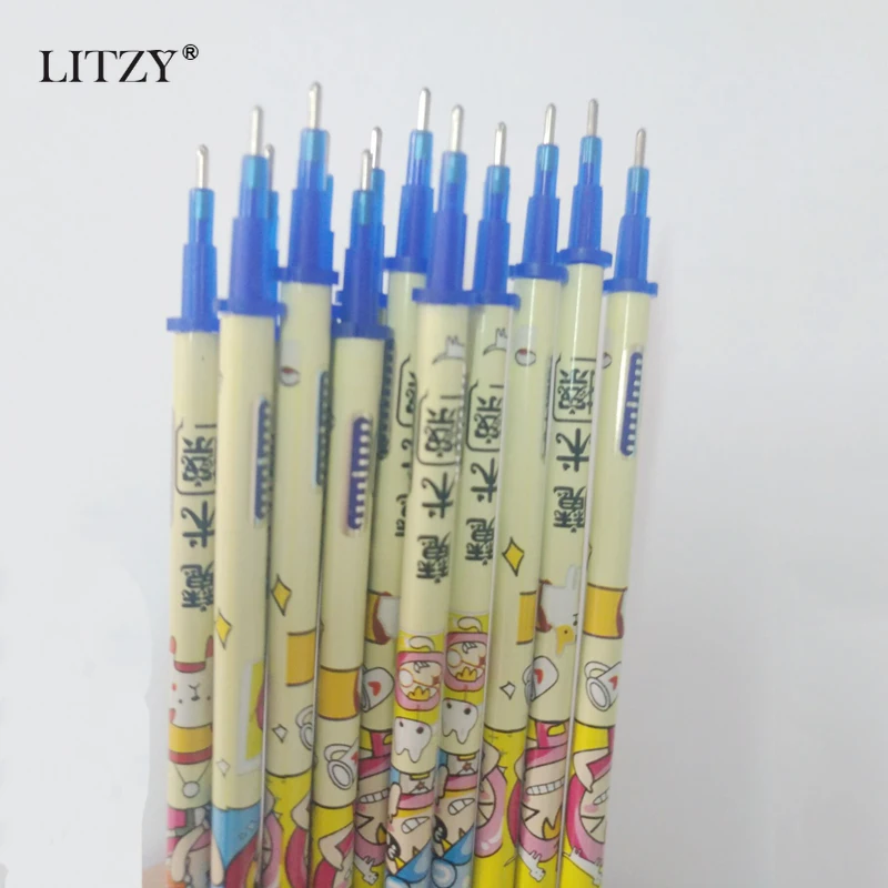 20Pc/Set Gel Pen Erasable Refill Office Magic Erasable Pen 0.5mm Blue Black Ink Pens Stationery School Writing Tool student Gift
