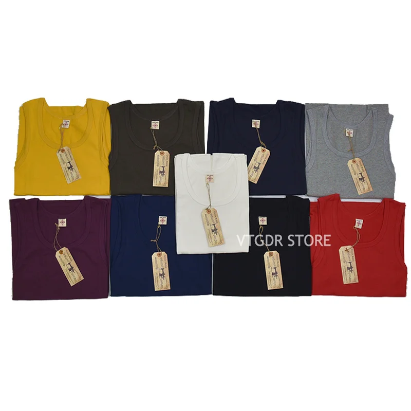 

Tank Top Heavyweight Solid Undershirts For Men 100% Cotton Sleeveless