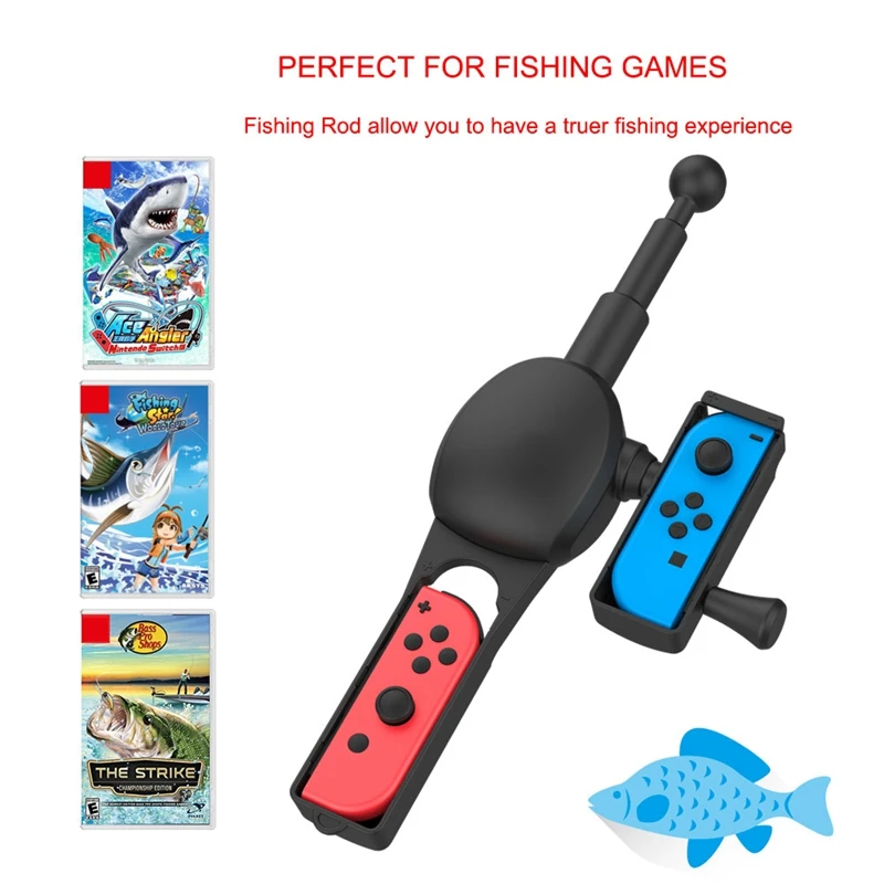 Canna da pesca per Nintendo Switch Joy-Con Kit Controller di gioco da pesca per negozi Bass Pro e pesca planetaria per NS switch