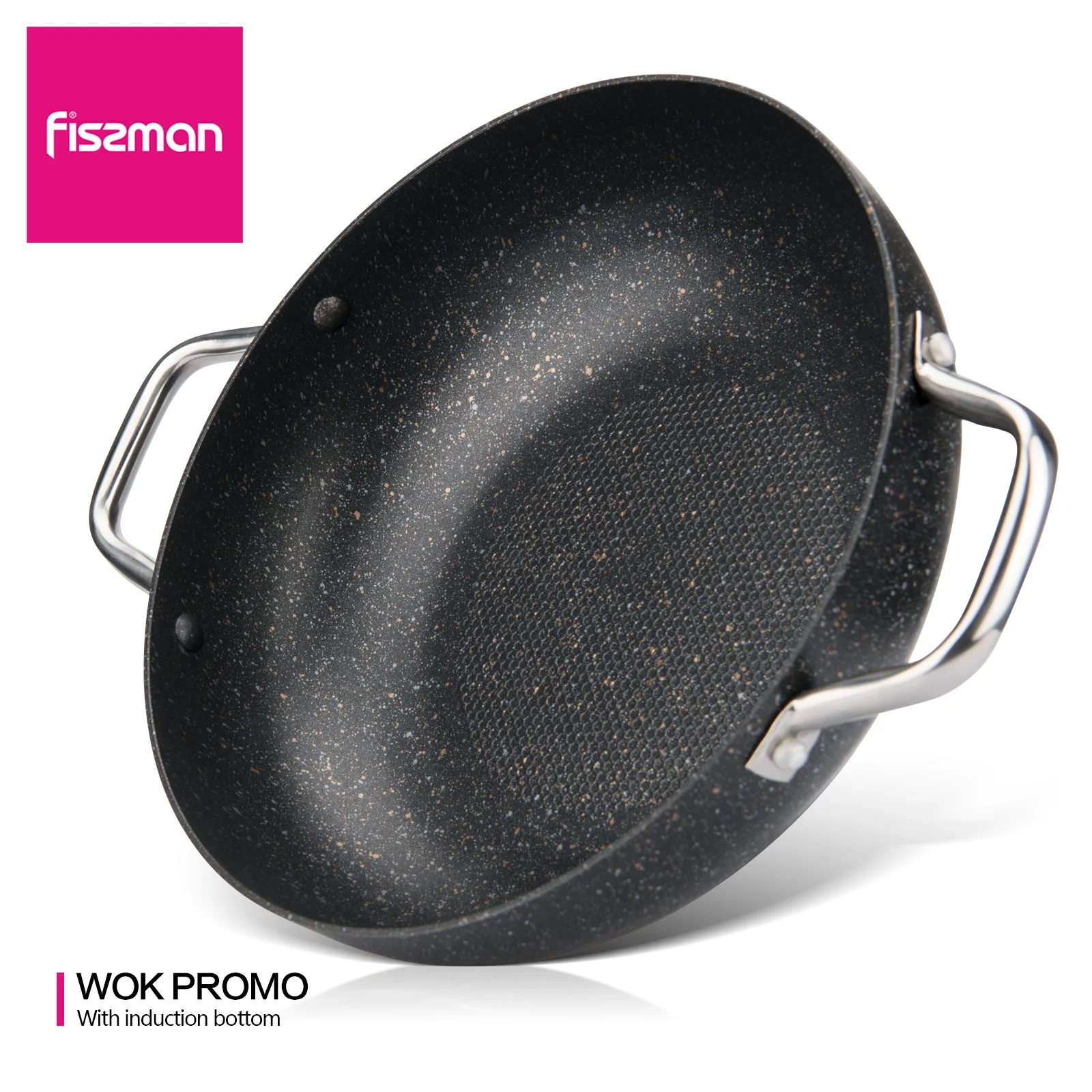 Неглубокий горшок FISSMAN промо серии с двухсторонней ручкой и антипригарным