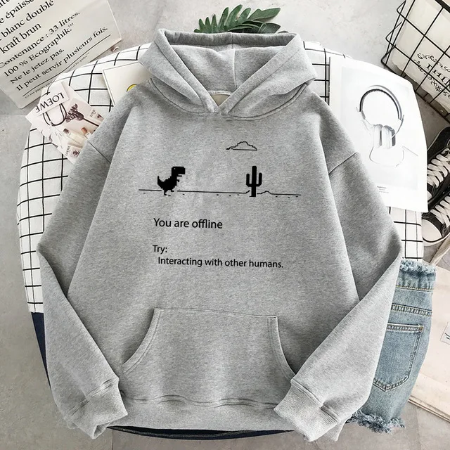

Cartoon Dinosaur Letter Print Hoodies Women Hooded Oversize Pullovers Harajuku Warm Kawaii Female Loose Streetwear Sweatshirts