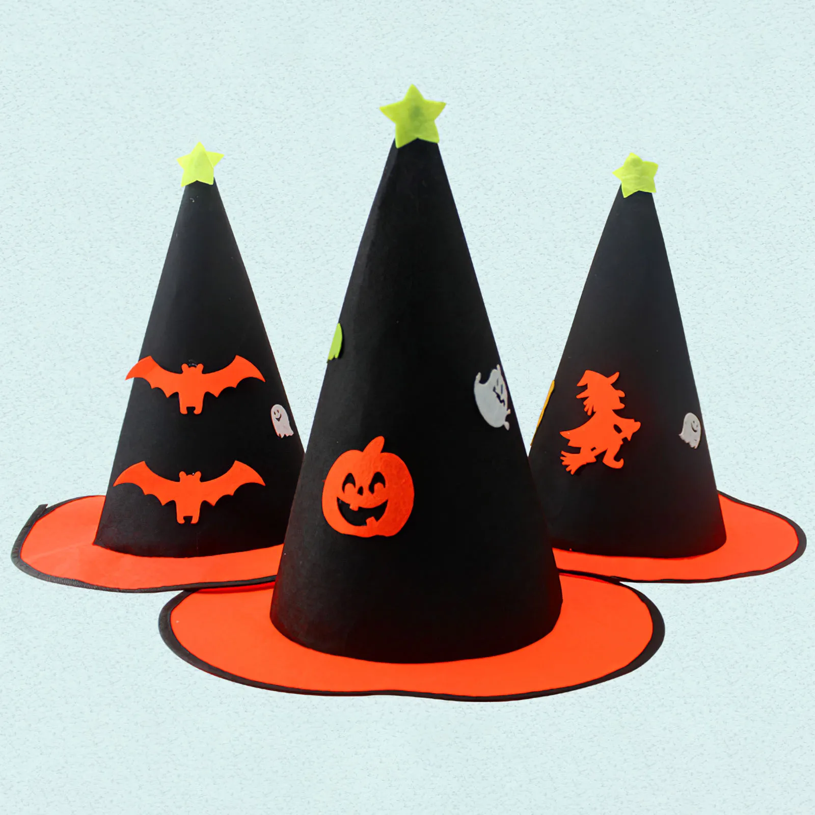 

Halloween Children Cap Witch Hat Black Wizard Top Hat For Cosplay Halloween Party Trick-Or-Treat Fancy Dress Non-Woven Fabric